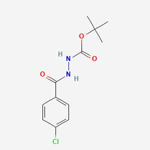 molecular formula C12H15ClN2O3 B2465619 tert-butyl N-[(4-chlorobenzoyl)amino]carbamate CAS No. 351893-11-3