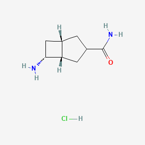 (1S,5S,6R)-6-Aminobicyclo[3.2.0]heptane-3-carboxamide;hydrochloride