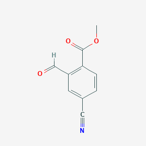 molecular formula C10H7NO3 B2465637 Methyl 4-cyano-2-formylbenzoate CAS No. 1701408-08-3
