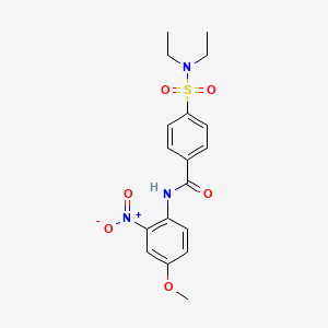 molecular formula C18H21N3O6S B2465655 4-(diethylsulfamoyl)-N-(4-methoxy-2-nitrophenyl)benzamide CAS No. 313405-15-1