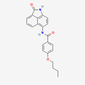 molecular formula C22H20N2O3 B2465659 4-丁氧基-N-(2-氧代-1,2-二氢苯并[cd]吲哚-6-基)苯甲酰胺 CAS No. 307326-04-1
