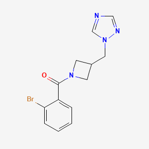 (3-((1H-1,2,4-triazol-1-yl)methyl)azetidin-1-yl)(2-bromophenyl)methanone