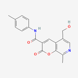 5-(hydroxymethyl)-8-methyl-N-(4-methylphenyl)-2-oxopyrano[2,3-c]pyridine-3-carboxamide