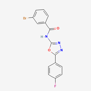 molecular formula C15H9BrFN3O2 B2465746 3-溴-N-(5-(4-氟苯基)-1,3,4-噁二唑-2-基)苯甲酰胺 CAS No. 865285-35-4