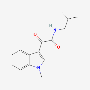 molecular formula C16H20N2O2 B2465781 2-(1,2-dimethyl-1H-indol-3-yl)-N-(2-methylpropyl)-2-oxoacetamide CAS No. 862814-33-3