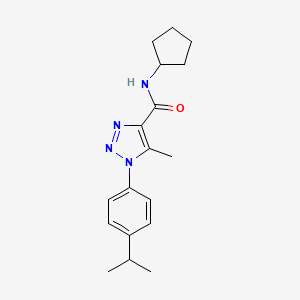 molecular formula C18H24N4O B2465788 N-环戊基-5-甲基-1-(4-丙-2-基苯基)三唑-4-甲酰胺 CAS No. 904816-95-1