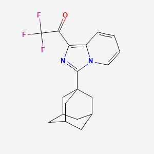 molecular formula C19H19F3N2O B2465791 1-[3-(Adamantan-1-yl)imidazo[1,5-a]pyridin-1-yl]-2,2,2-trifluoroethan-1-one CAS No. 1797731-53-3
