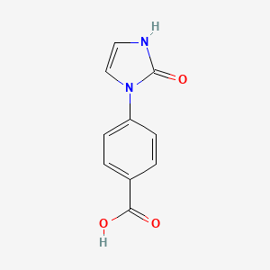 molecular formula C10H8N2O3 B2465793 4-(2-oxo-2,3-dihydro-1H-imidazol-1-yl)benzoic acid CAS No. 1554083-04-3