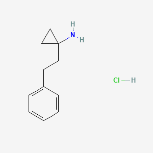 molecular formula C11H16ClN B2465799 1-(2-Phenylethyl)cyclopropan-1-amine hydrochloride CAS No. 2060063-29-6