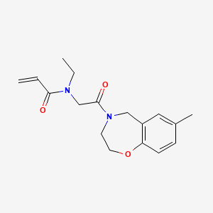 N-Ethyl-N-[2-(7-methyl-3,5-dihydro-2H-1,4-benzoxazepin-4-yl)-2-oxoethyl]prop-2-enamide