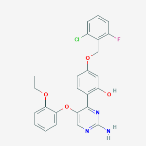 2-(2-Amino-5-(2-ethoxyphenoxy)pyrimidin-4-yl)-5-((2-chloro-6-fluorobenzyl)oxy)phenol