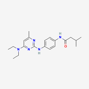 molecular formula C20H29N5O B2465819 N-(4-((4-(二乙氨基)-6-甲基嘧啶-2-基)氨基)苯基)-3-甲基丁酰胺 CAS No. 923679-28-1