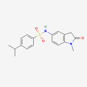molecular formula C18H20N2O3S B2465854 4-异丙基-N-(1-甲基-2-氧代吲哚林-5-基)苯磺酰胺 CAS No. 921862-15-9