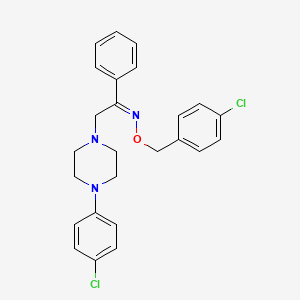 2-[4-(4-chlorophenyl)piperazino]-1-phenyl-1-ethanone O-(4-chlorobenzyl)oxime