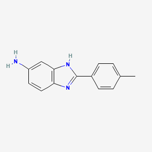 molecular formula C14H13N3 B2465862 2-p-Tolyl-1H-benzoimidazol-5-ylamine CAS No. 1572-06-1