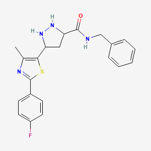 N-benzyl-3-[2-(4-fluorophenyl)-4-methyl-1,3-thiazol-5-yl]-1H-pyrazole-5-carboxamide
