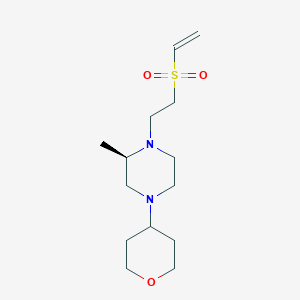 (2R)-1-(2-Ethenylsulfonylethyl)-2-methyl-4-(oxan-4-yl)piperazine
