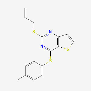 2-(Allylsulfanyl)-4-[(4-methylphenyl)sulfanyl]thieno[3,2-d]pyrimidine