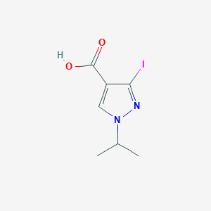 molecular formula C7H9IN2O2 B2465877 3-碘-1-(丙-2-基)-1H-吡唑-4-羧酸 CAS No. 1946823-02-4