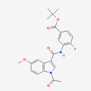 molecular formula C23H23FN2O5 B2465880 Cbp/EP300-IN-1 CAS No. 2443789-32-8