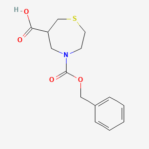 4-Phenylmethoxycarbonyl-1,4-thiazepane-6-carboxylic acid