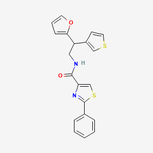 N-[2-(furan-2-yl)-2-(thiophen-3-yl)ethyl]-2-phenyl-1,3-thiazole-4-carboxamide