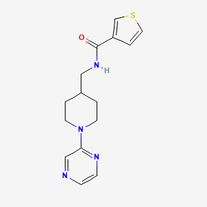 N-((1-(pyrazin-2-yl)piperidin-4-yl)methyl)thiophene-3-carboxamide