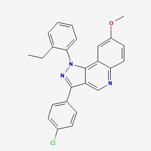 3-(4-chlorophenyl)-1-(2-ethylphenyl)-8-methoxy-1H-pyrazolo[4,3-c]quinoline
