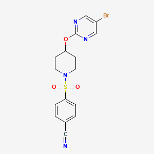 4-[4-(5-Bromopyrimidin-2-yl)oxypiperidin-1-yl]sulfonylbenzonitrile