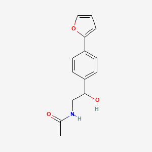 molecular formula C14H15NO3 B2465905 N-{2-[4-(呋喃-2-基)苯基]-2-羟乙基}乙酰胺 CAS No. 2097900-18-8