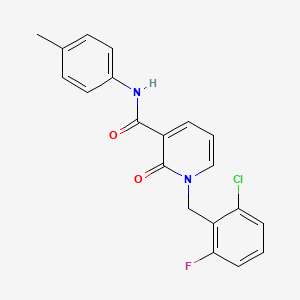 molecular formula C20H16ClFN2O2 B2465907 1-(2-氯-6-氟苄基)-2-氧代-N-(对甲苯基)-1,2-二氢吡啶-3-甲酰胺 CAS No. 946247-55-8