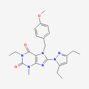 8-(3,5-diethyl-1H-pyrazol-1-yl)-1-ethyl-7-(4-methoxybenzyl)-3-methyl-1H-purine-2,6(3H,7H)-dione