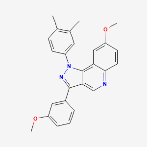 molecular formula C26H23N3O2 B2465919 1-(3,4-dimethylphenyl)-8-methoxy-3-(3-methoxyphenyl)-1H-pyrazolo[4,3-c]quinoline CAS No. 901268-57-3