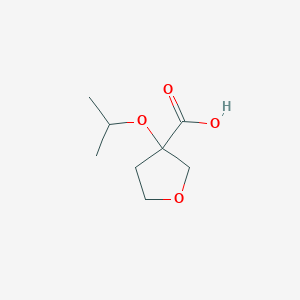 molecular formula C8H14O4 B2465920 3-(Propan-2-yloxy)oxolane-3-carboxylic acid CAS No. 1861329-36-3