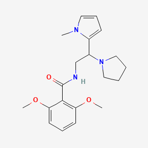 2,6-dimethoxy-N-(2-(1-methyl-1H-pyrrol-2-yl)-2-(pyrrolidin-1-yl)ethyl)benzamide