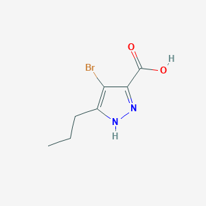 molecular formula C7H9BrN2O2 B2465932 4-bromo-5-propyl-1H-pyrazole-3-carboxylic acid CAS No. 1340469-99-9