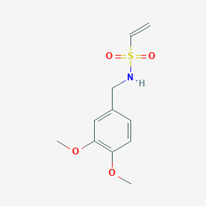molecular formula C11H15NO4S B2465936 N-[(3,4-dimethoxyphenyl)methyl]ethene-1-sulfonamide CAS No. 2097883-27-5