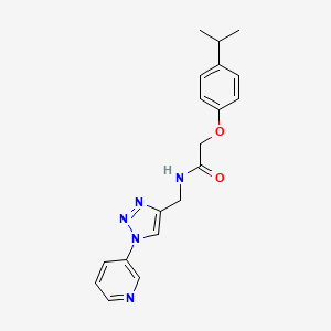 molecular formula C19H21N5O2 B2465941 2-(4-isopropylphenoxy)-N-((1-(pyridin-3-yl)-1H-1,2,3-triazol-4-yl)methyl)acetamide CAS No. 2034589-68-7