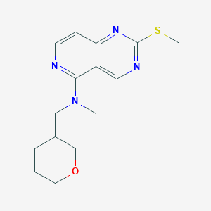 N-methyl-2-(methylsulfanyl)-N-[(oxan-3-yl)methyl]pyrido[4,3-d]pyrimidin-5-amine