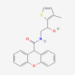 molecular formula C21H19NO3S B2465947 N-(2-hydroxy-2-(3-methylthiophen-2-yl)ethyl)-9H-xanthene-9-carboxamide CAS No. 1351598-37-2