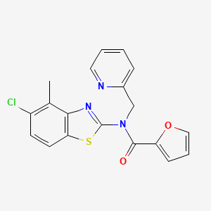 molecular formula C19H14ClN3O2S B2465951 N-(5-chloro-4-methylbenzo[d]thiazol-2-yl)-N-(pyridin-2-ylmethyl)furan-2-carboxamide CAS No. 899736-18-6