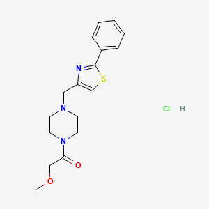 2-Methoxy-1-(4-((2-phenylthiazol-4-yl)methyl)piperazin-1-yl)ethanone hydrochloride