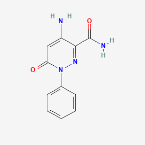 4-Amino-6-oxo-1-phenyl-1,6-dihydro-3-pyridazinecarboxamide