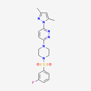3-(3,5-dimethyl-1H-pyrazol-1-yl)-6-(4-((3-fluorophenyl)sulfonyl)piperazin-1-yl)pyridazine