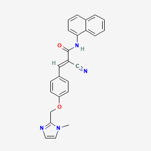 (E)-2-Cyano-3-[4-[(1-methylimidazol-2-yl)methoxy]phenyl]-N-naphthalen-1-ylprop-2-enamide