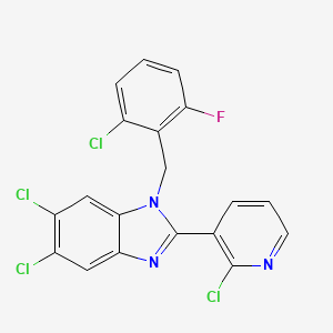5,6-dichloro-1-(2-chloro-6-fluorobenzyl)-2-(2-chloro-3-pyridinyl)-1H-1,3-benzimidazole