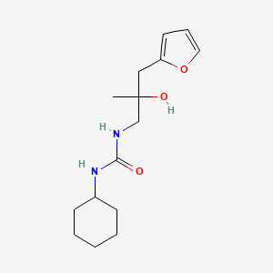 1-Cyclohexyl-3-(3-(furan-2-yl)-2-hydroxy-2-methylpropyl)urea