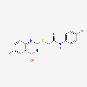N-(4-bromophenyl)-2-(7-methyl-4-oxopyrido[1,2-a][1,3,5]triazin-2-yl)sulfanylacetamide