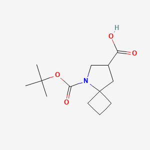 molecular formula C13H21NO4 B2466014 5-[(2-甲基丙烷-2-基)氧羰基]-5-氮杂螺[3.4]辛烷-7-羧酸 CAS No. 2344679-45-2