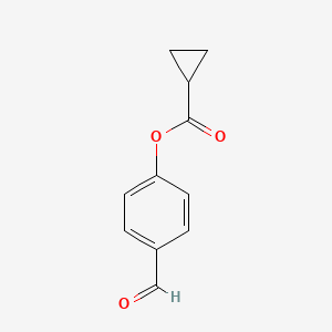 molecular formula C11H10O3 B2466016 4-Formylphenyl cyclopropanecarboxylate CAS No. 588695-35-6